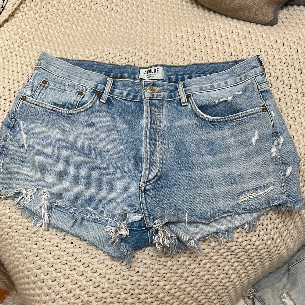 Agolde denim shorts Parker cutoff